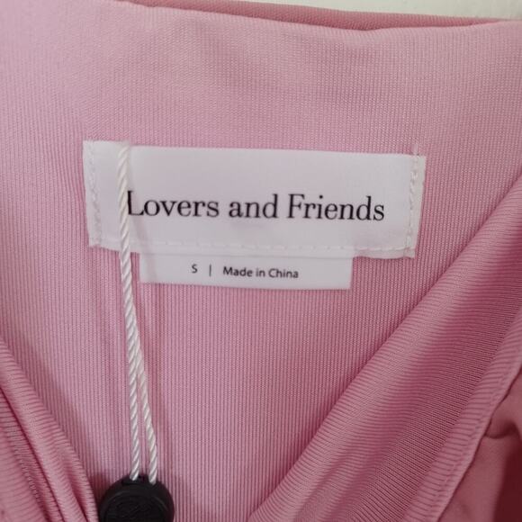 Lovers + Friends Juliana Ruched Pink Mini Dress S NWT - Picture 8 of 15